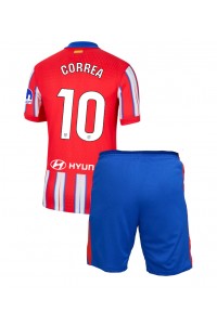 Atletico Madrid Angel Correa #10 Babyklær Hjemme Fotballdrakt til barn 2024-25 Korte ermer (+ Korte bukser)